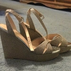 Gold Wedge Heels size 8.5